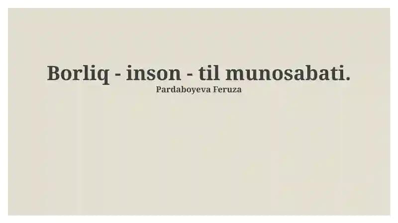 Haqiqat, Til va Tafakkur: Asosiy Aloqalar