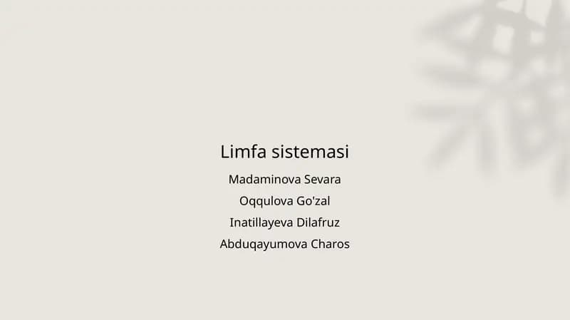 Limfa sistemasi