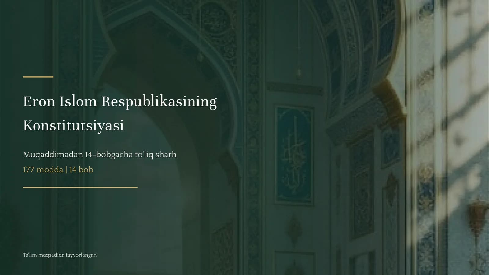 Eron Islom Respublikasining Konstitutsiyasi