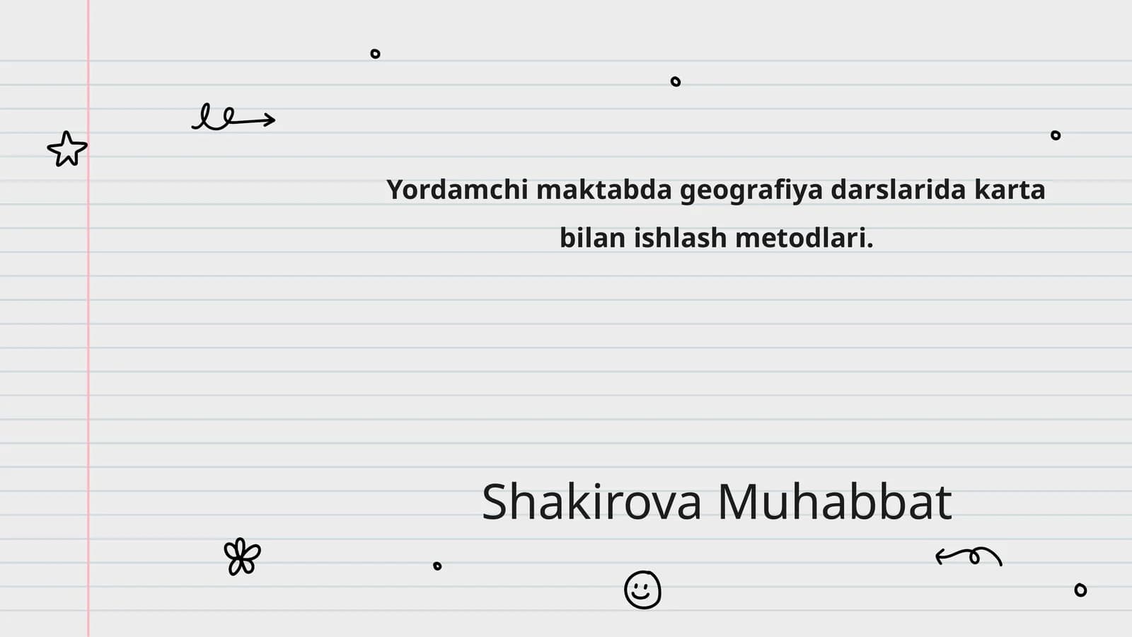 Yordamchi maktabda geografiya darslarida karta bilan ishlash metodlari