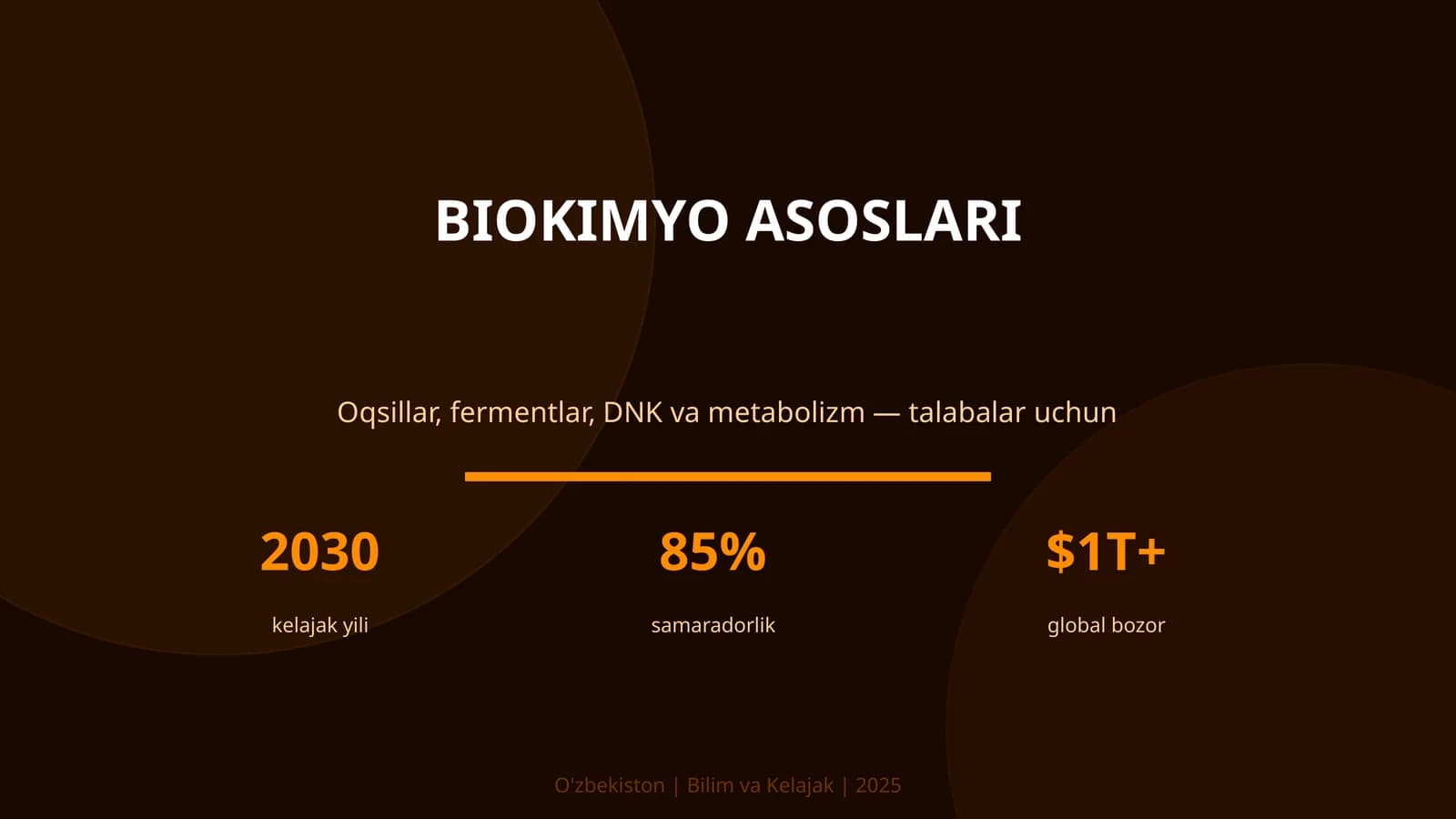 BIOKIMYO ASOSLARI