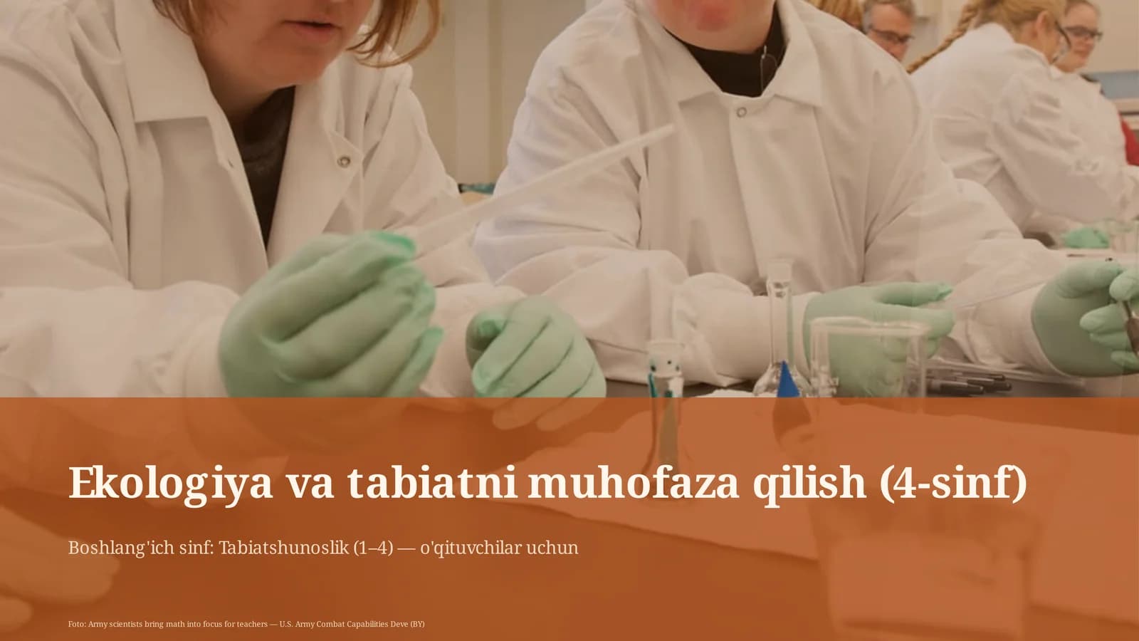 Ekologiya va tabiatni muhofaza qilish (4-sinf)