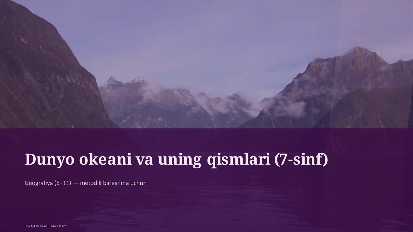 Dunyo okeani va uning qismlari (7-sinf)