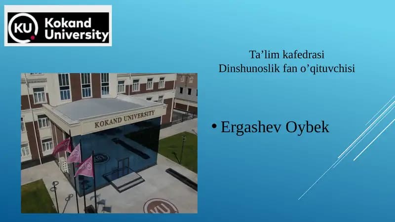 Islom dini manbalari va aqidaviy maktablar