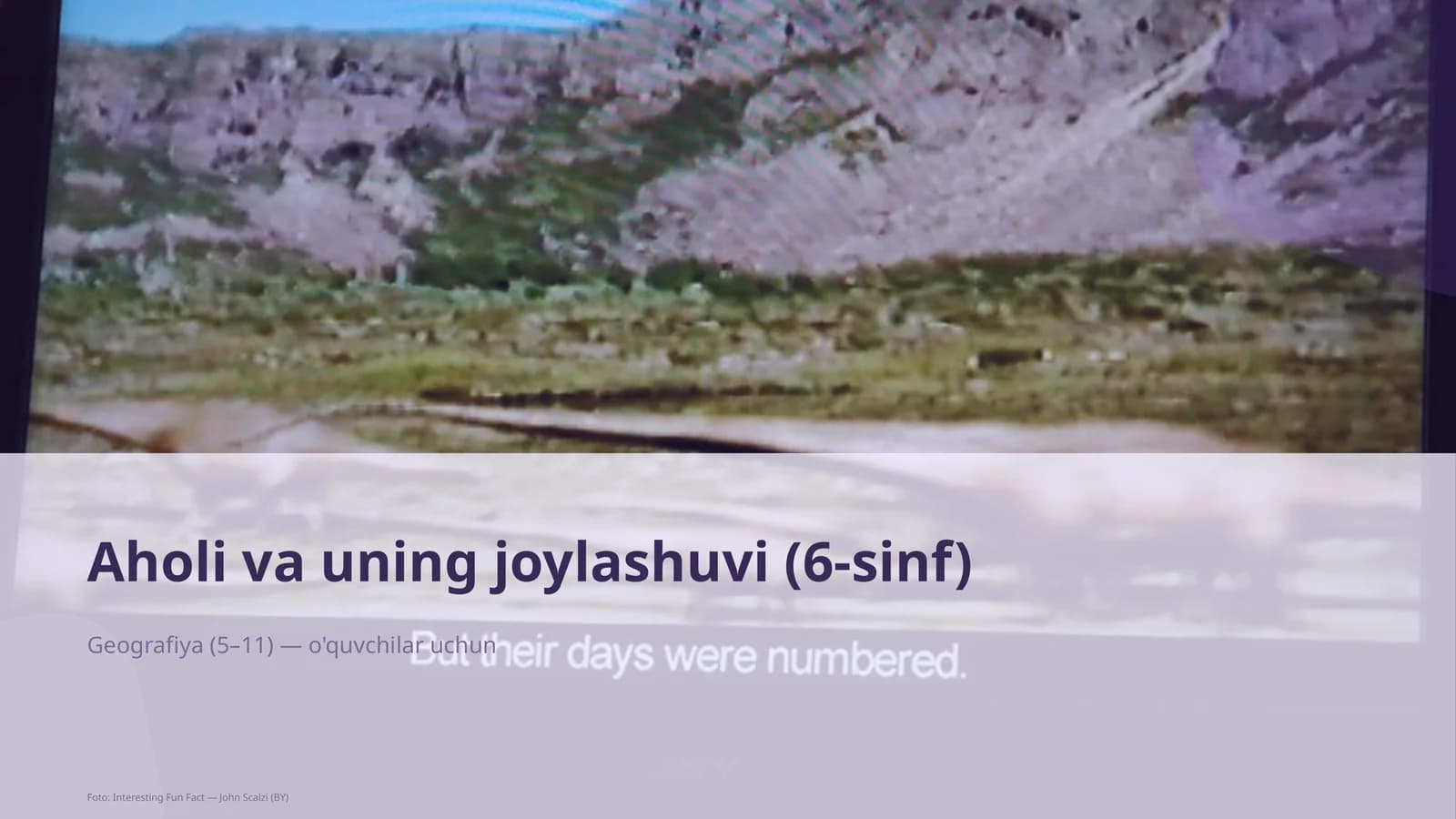 Aholi va uning joylashuvi (6-sinf)