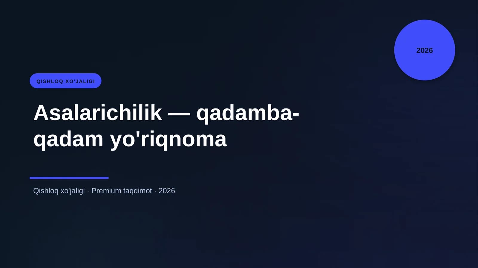 Asalarichilik - qadamba-qadam yo'riqnoma