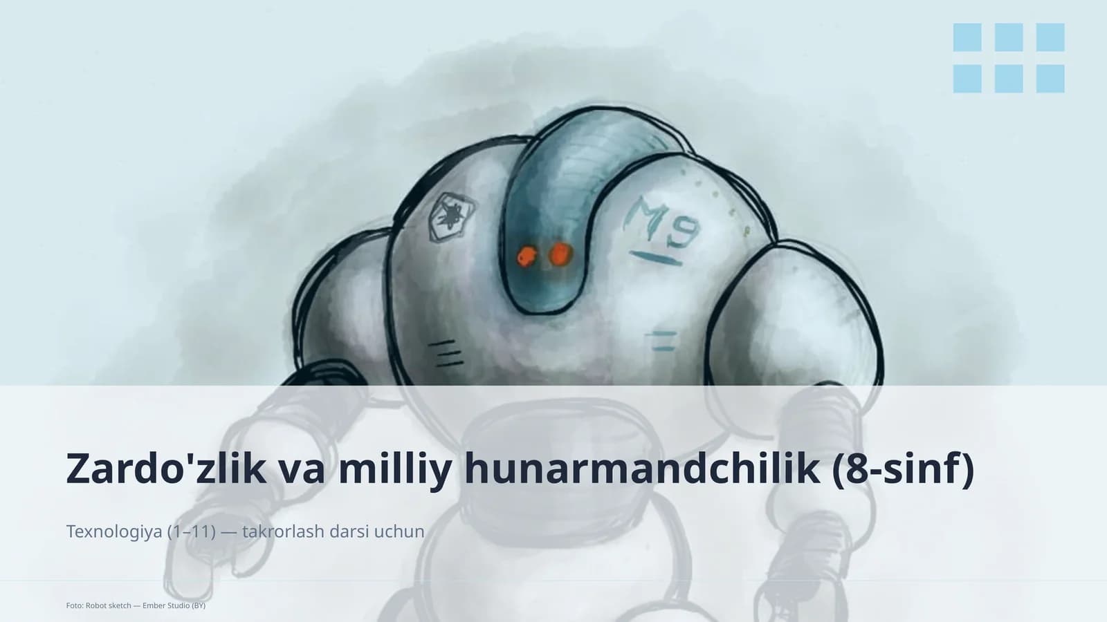 Zardo'zlik va milliy hunarmandchilik (8-sinf)