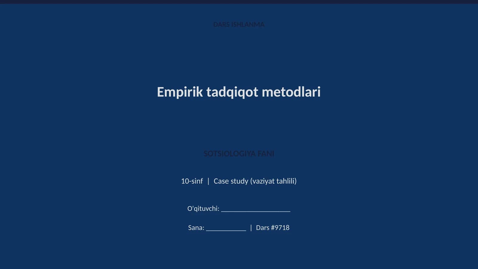 Empirik tadqiqot metodlari