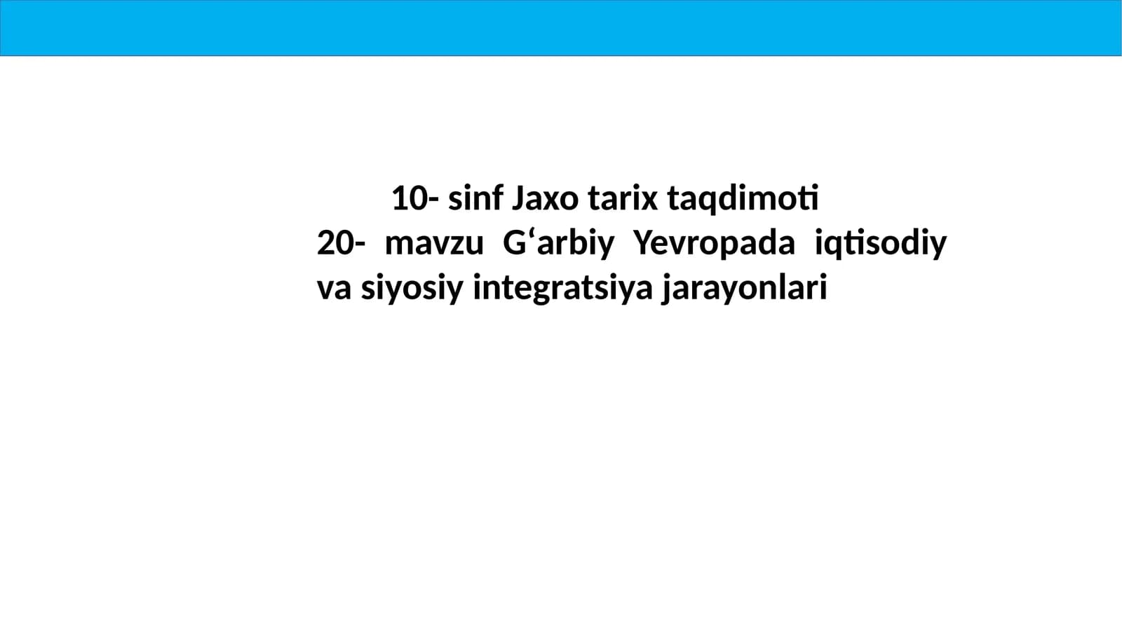 10-sinf Jaxotarix taqdimoti
