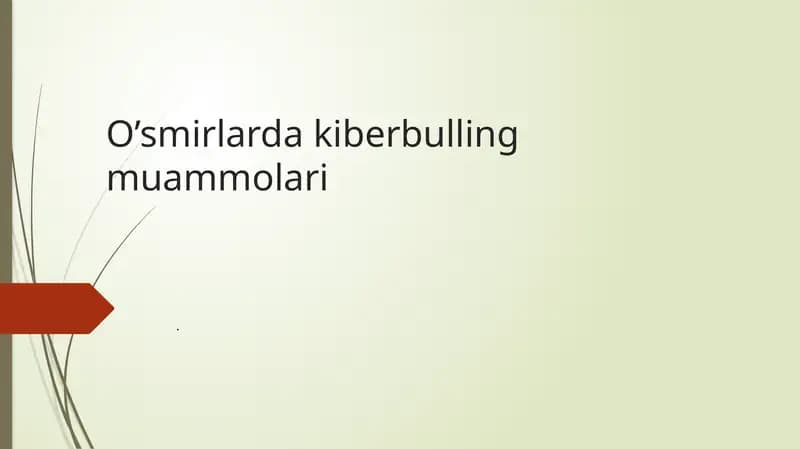 O’smirlarda Kiberbulling muammolari