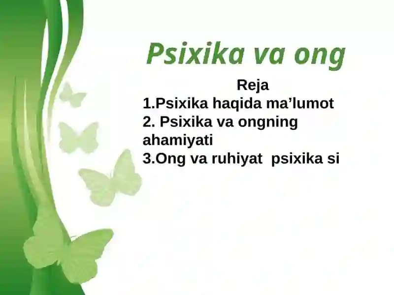 Psixika va ong