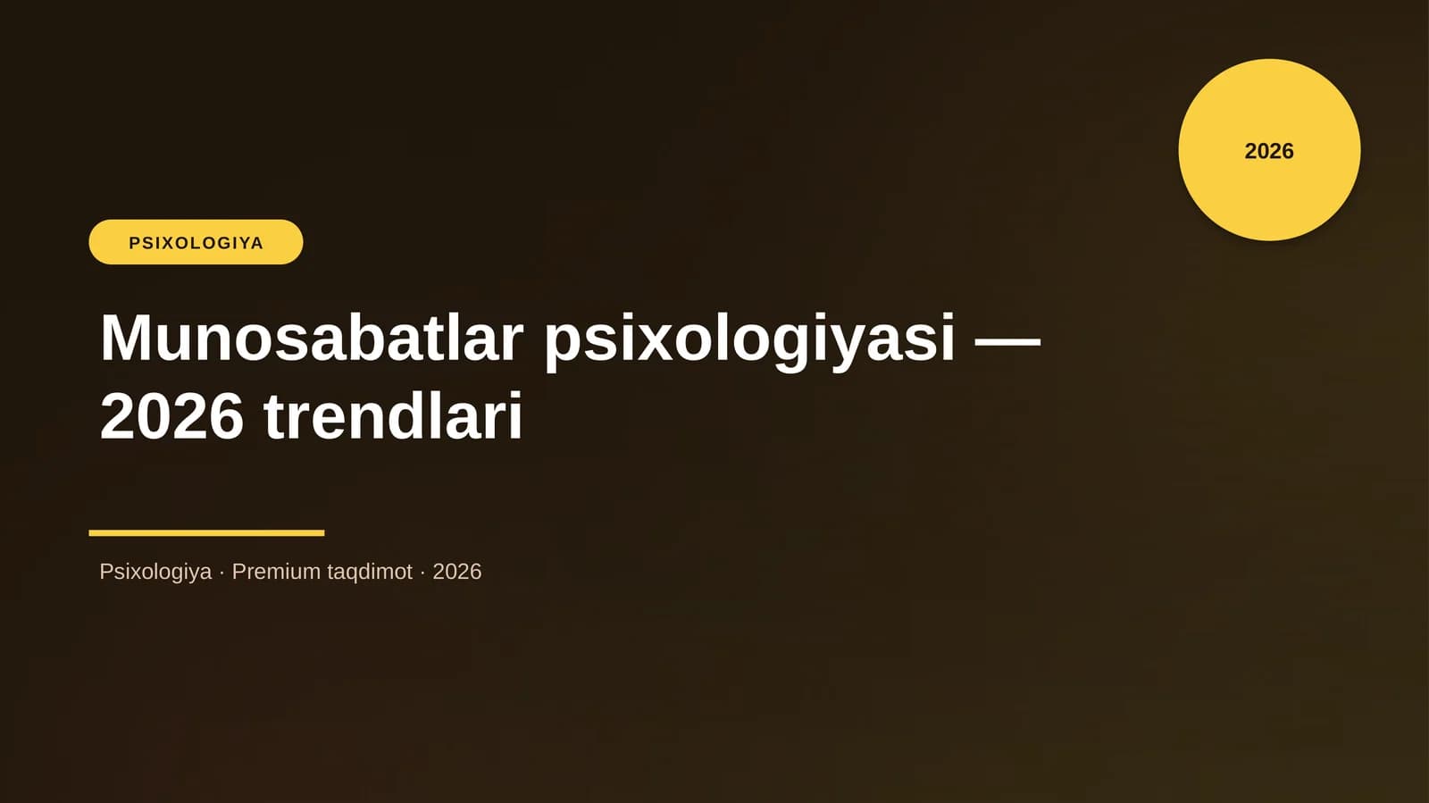 Munosabatlar psixologiyasi — 2026 trendlari