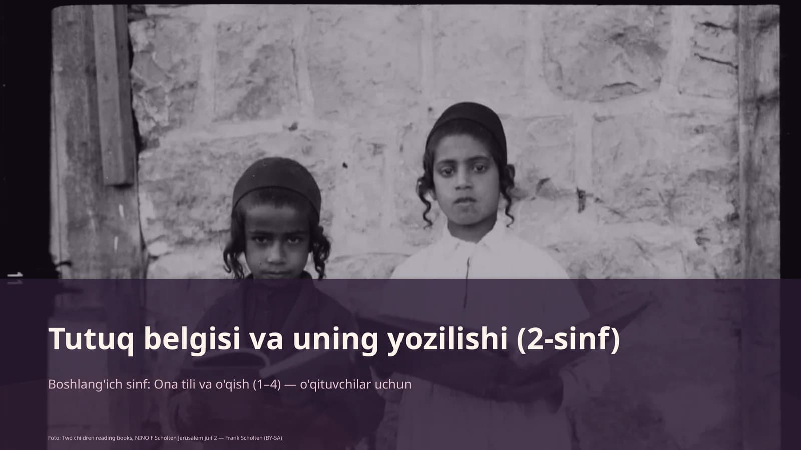 Tutuq belgisi va uning yozilishi (2-sinf)