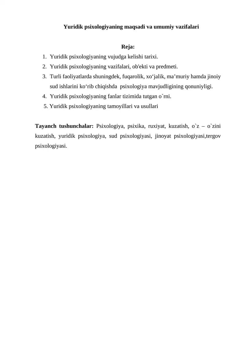 Yuridik psixologiya