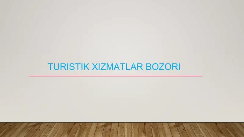 Turistik Bozor