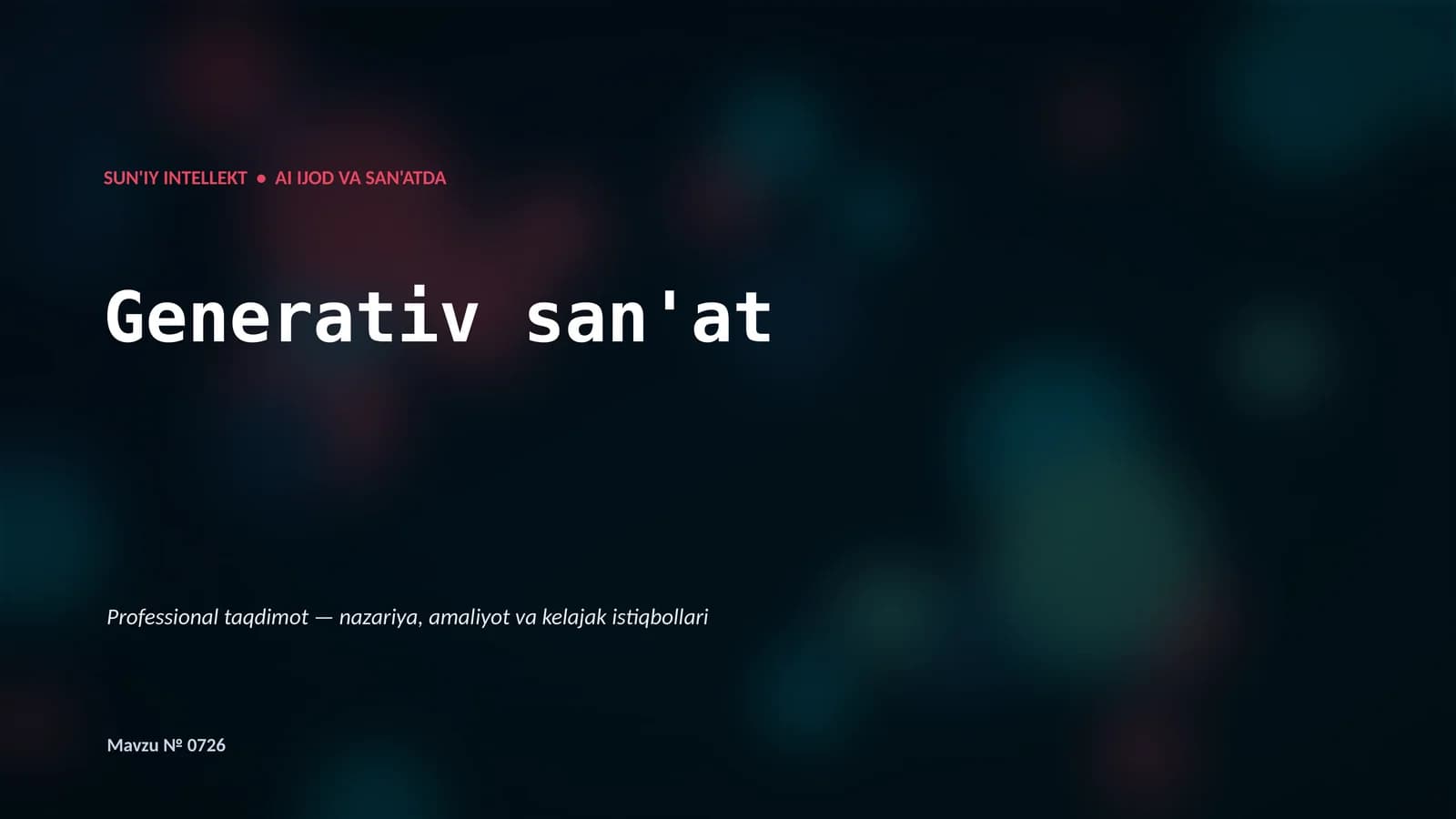 Generativ san'at