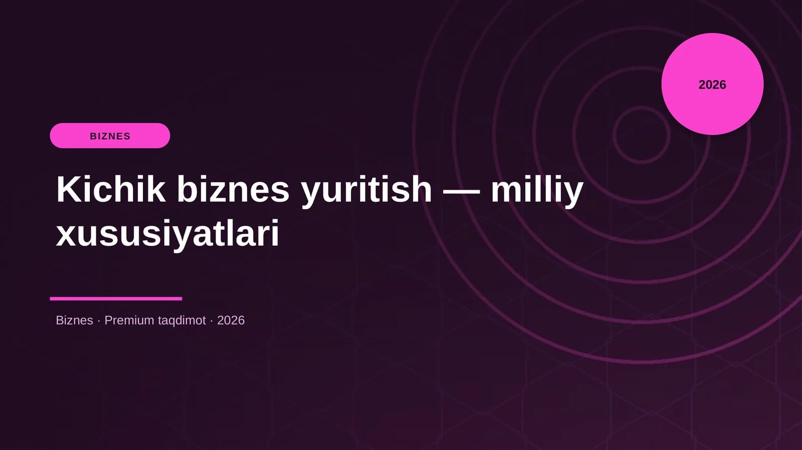 Kichik biznes yuritish — milliy xususiyatlari
