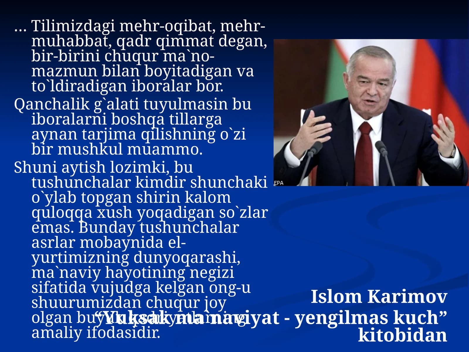 Men sevgan ko`rsatuv