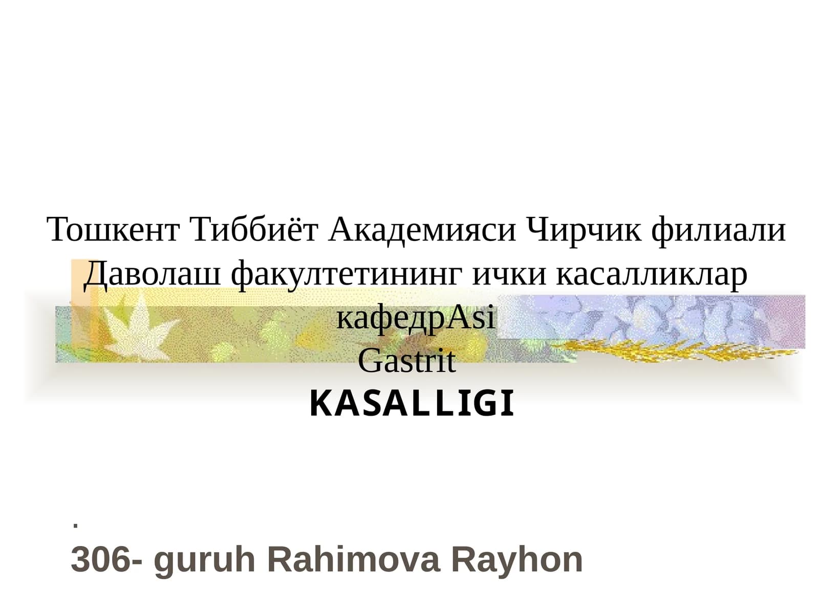 Gastrit kasalligi
