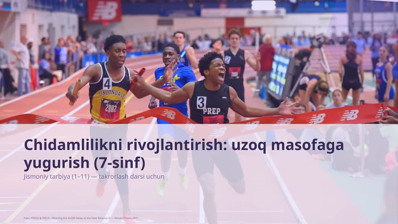 Chidamlilikni rivojlantirish: uzoq masofaga yugurish (7-sinf)