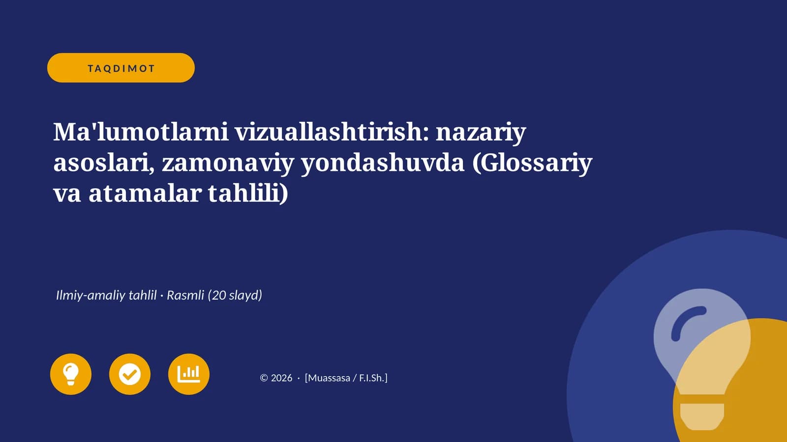 Ma'lumotlarni vizuallashtirish: nazariy asoslari, zamonaviy yondashuvda (Glossariy va atamalar tahlili)