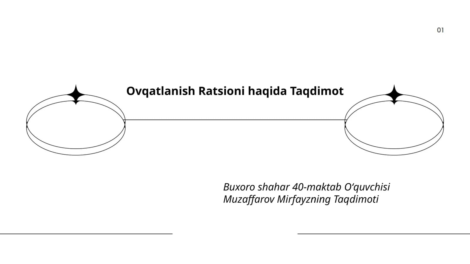 Ovqatlanish Ratsioni haqida Taqdimot