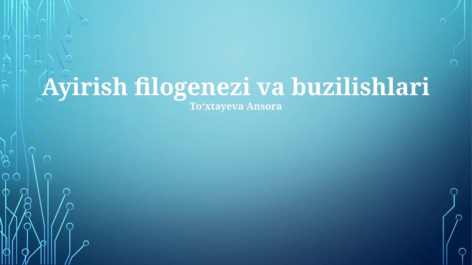 Ayirish filogenezi va buzilishlari