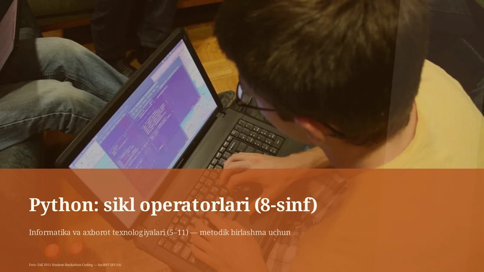 Python: sikl operatorlari (8-sinf)