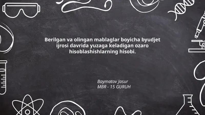 O‘zaro hisoblashish tushunchasi va byudjet ijrosidagi ahamiyati