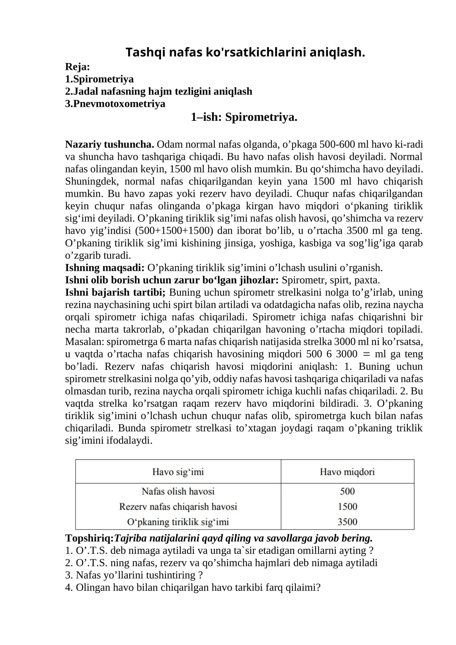 Spirometriya