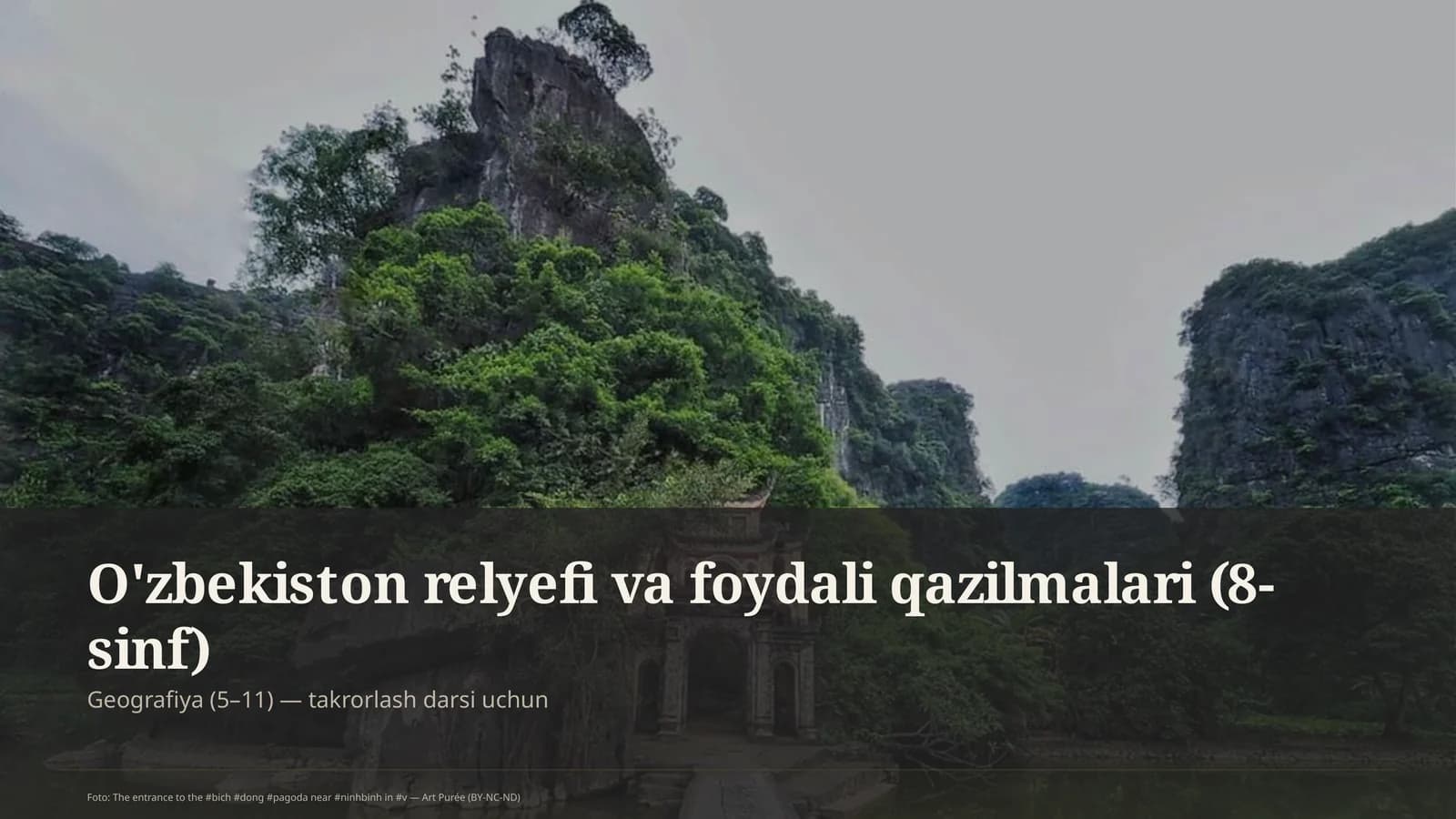 O'zbekiston relyefi va foydali qazilmalari (8-sinf)