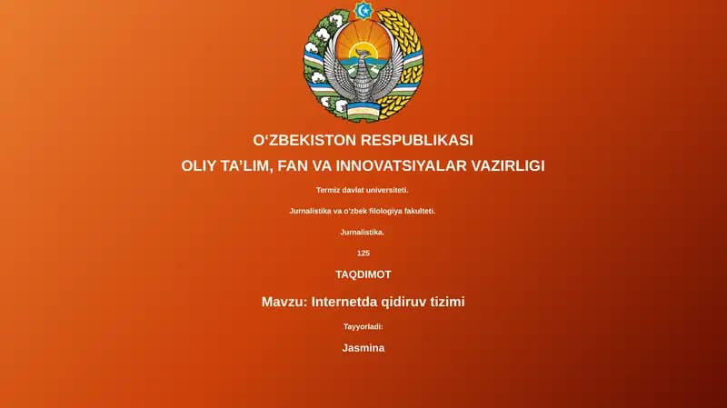 Internetda qidiruv tizimi