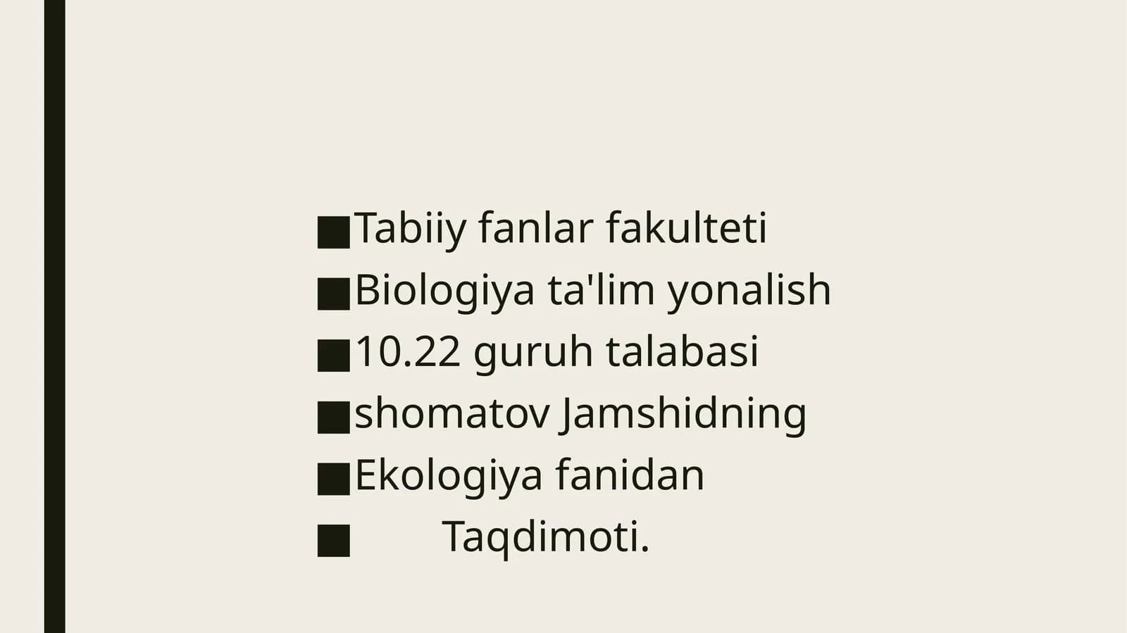 Tabiiyfanlarfakulteti Biologiyata'limyonalish