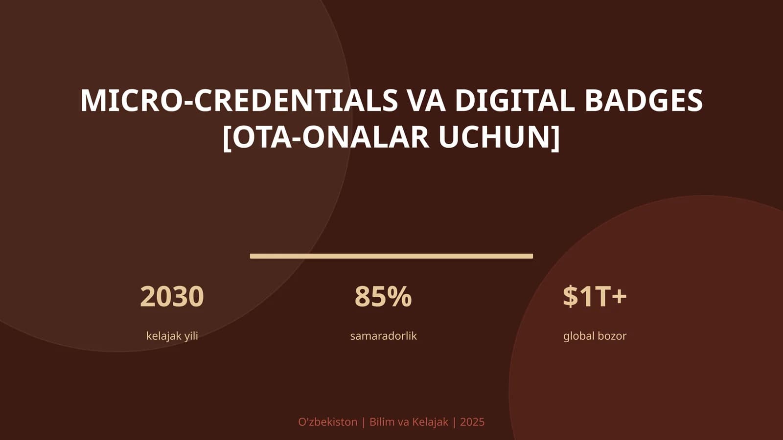 MICRO-CREDENTIALS VA DIGITAL BADGES [OTA-ONALAR UCHUN]