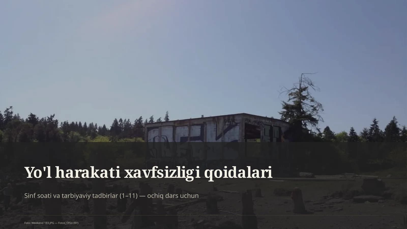 Yo'l harakati xavfsizligi qoidalari