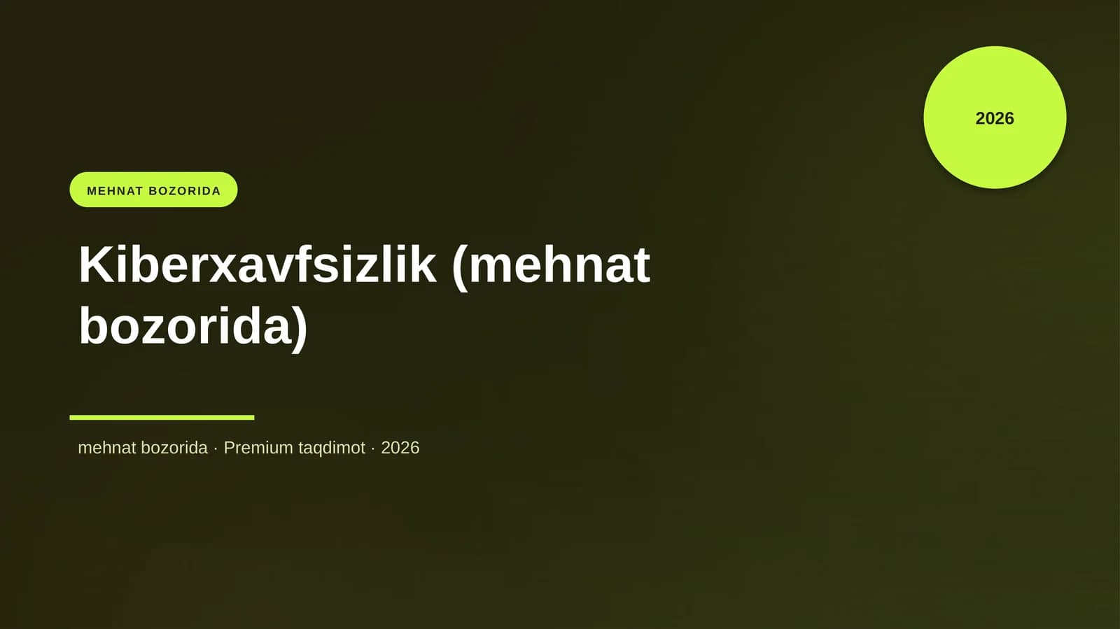 Kiberxavfsizlik (mehnat bozorida)
