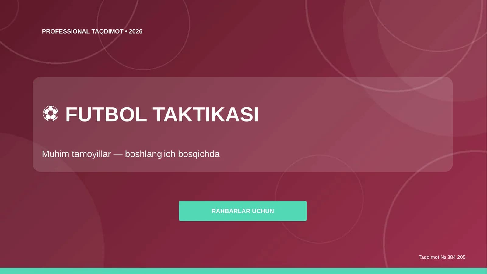 FUTBOL TAKTIKASI