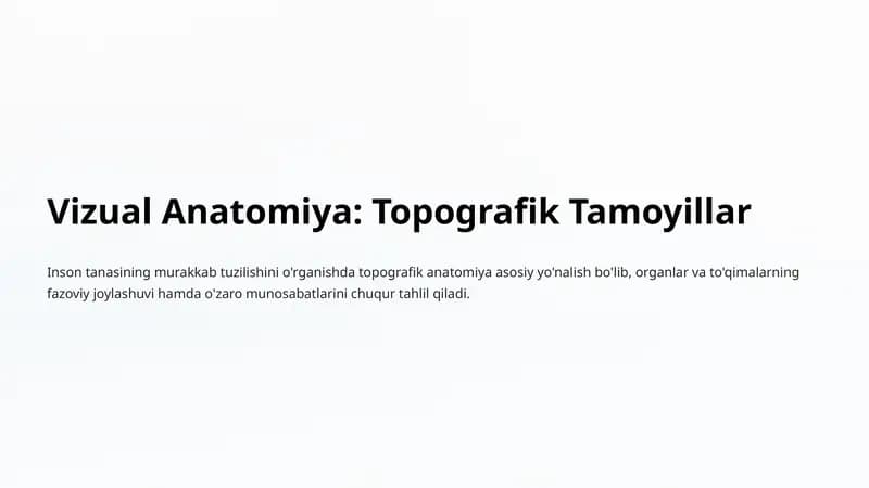 Topografik Anatomiya
