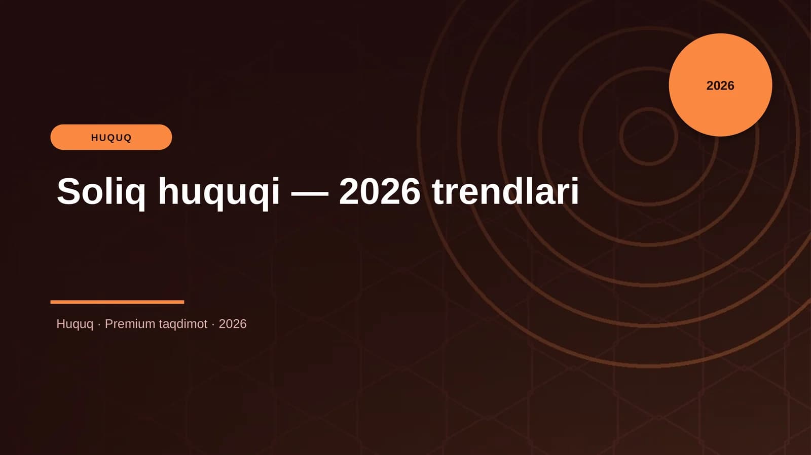 Soliq huquqi — 2026 trendlari