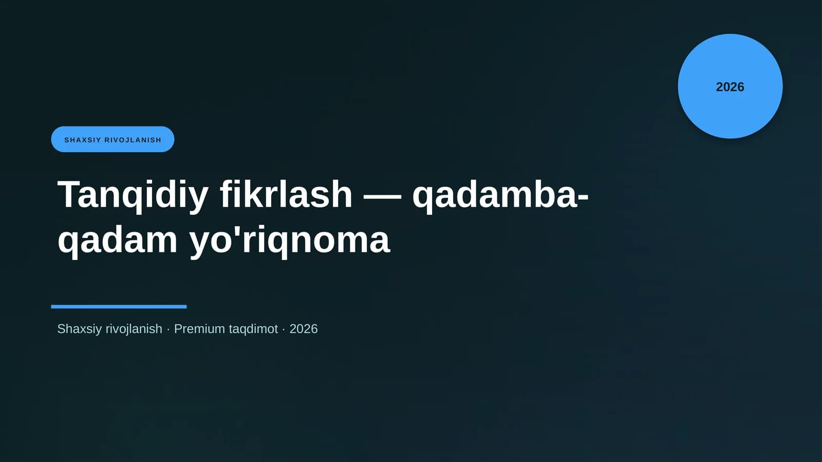 Tanqidiy fikrlash