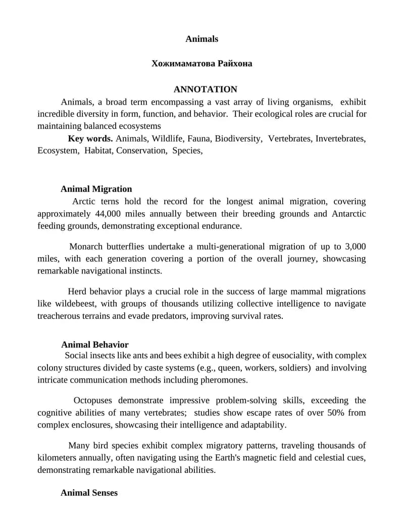 Animals