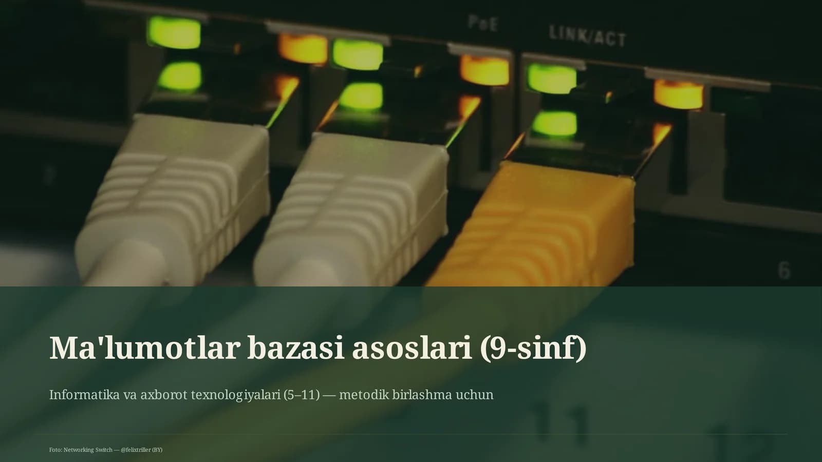 Ma'lumotlar bazasi asoslari (9-sinf)