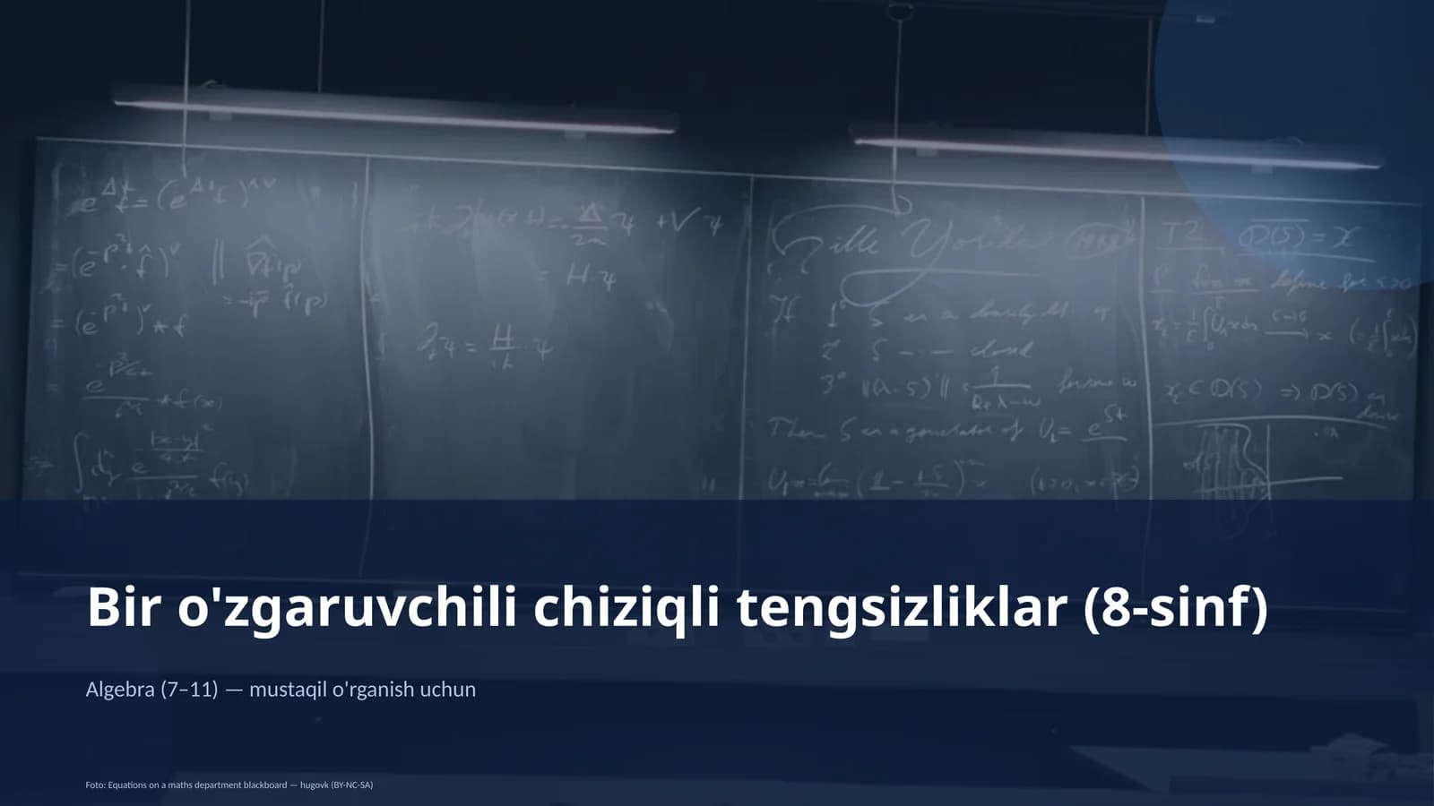 Bir o'zgaruvchili chiziqli tengsizliklar (8-sinf)