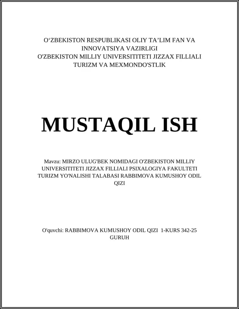 MUSTAQIL ISH