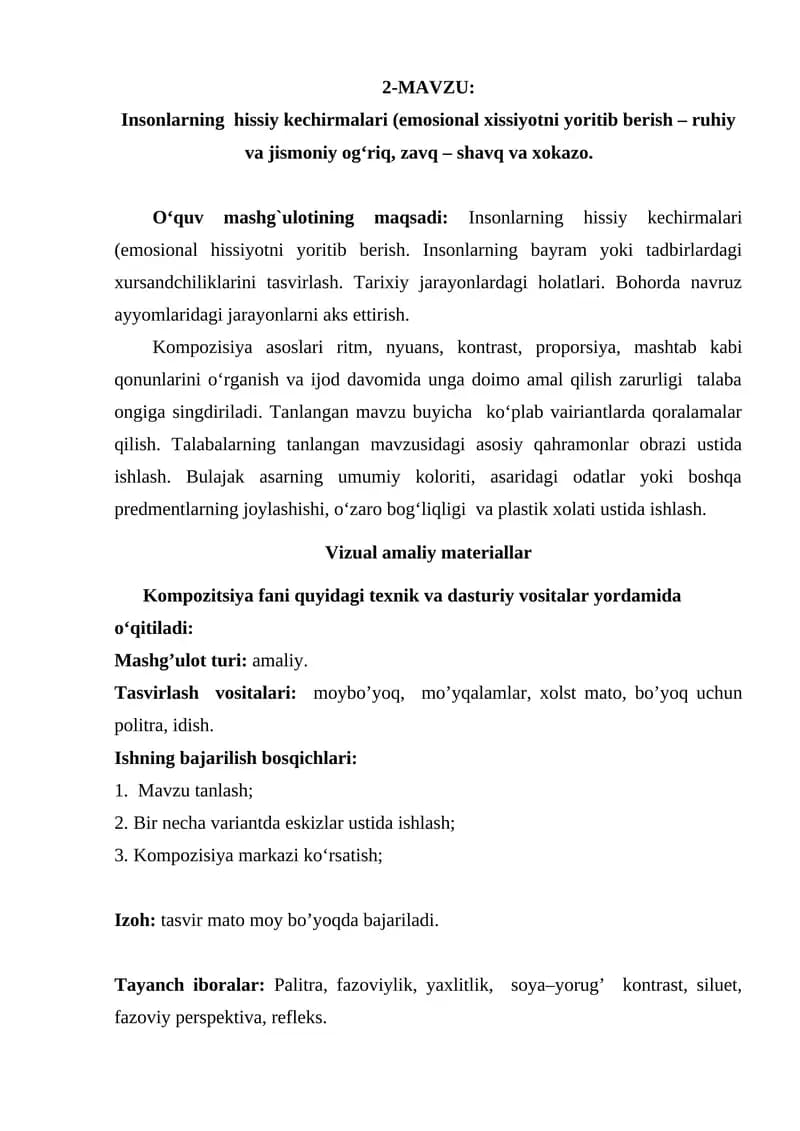 Insonlarning hissiy kechirmalari