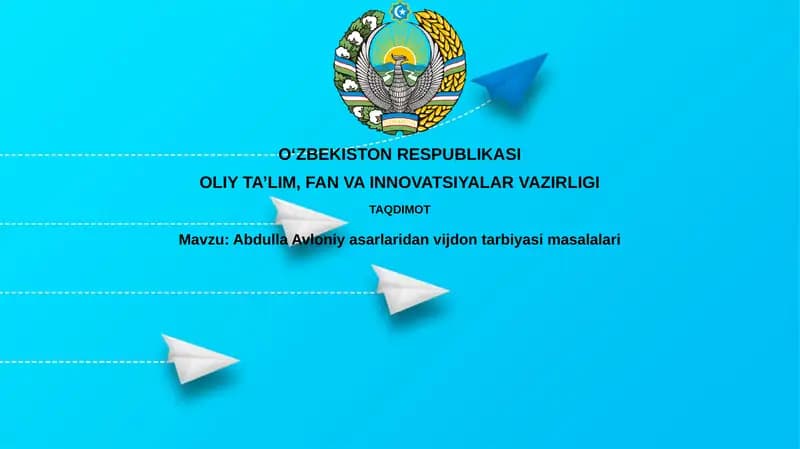 Abdulla Avloniy asarlaridan vijdontarbiyasimasalari