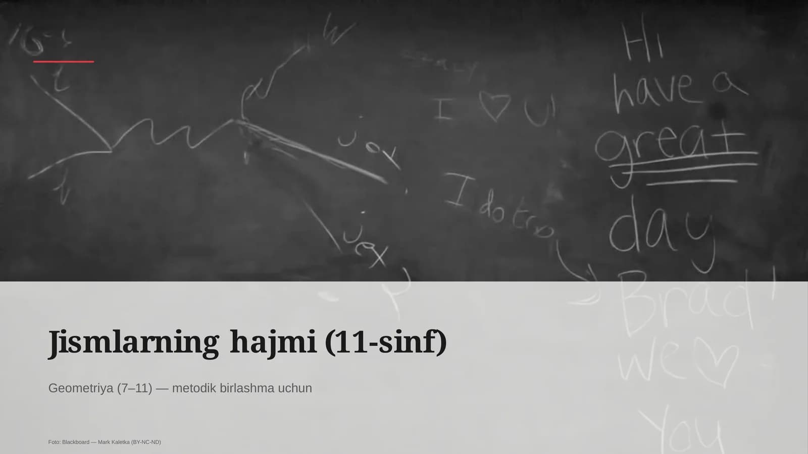 Jismlarning hajmi (11-sinf)