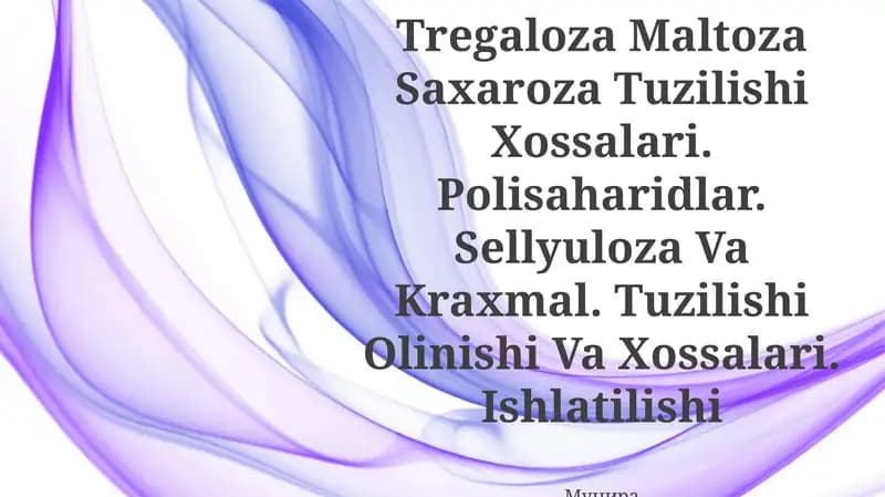 Di va Oligosaxaridlar