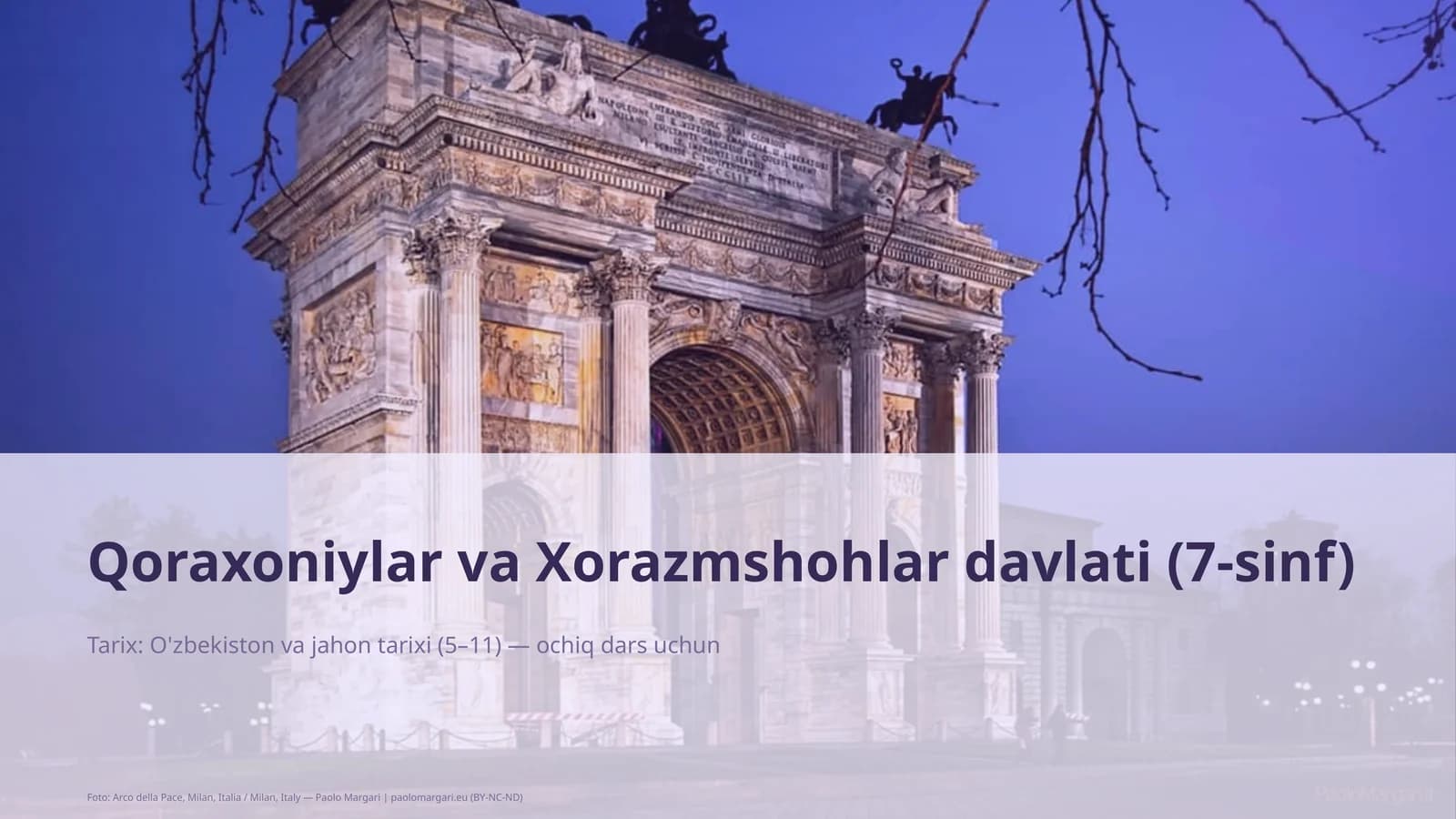 Qoraxoniylar va Xorazmshohlar davlati (7-sinf)
