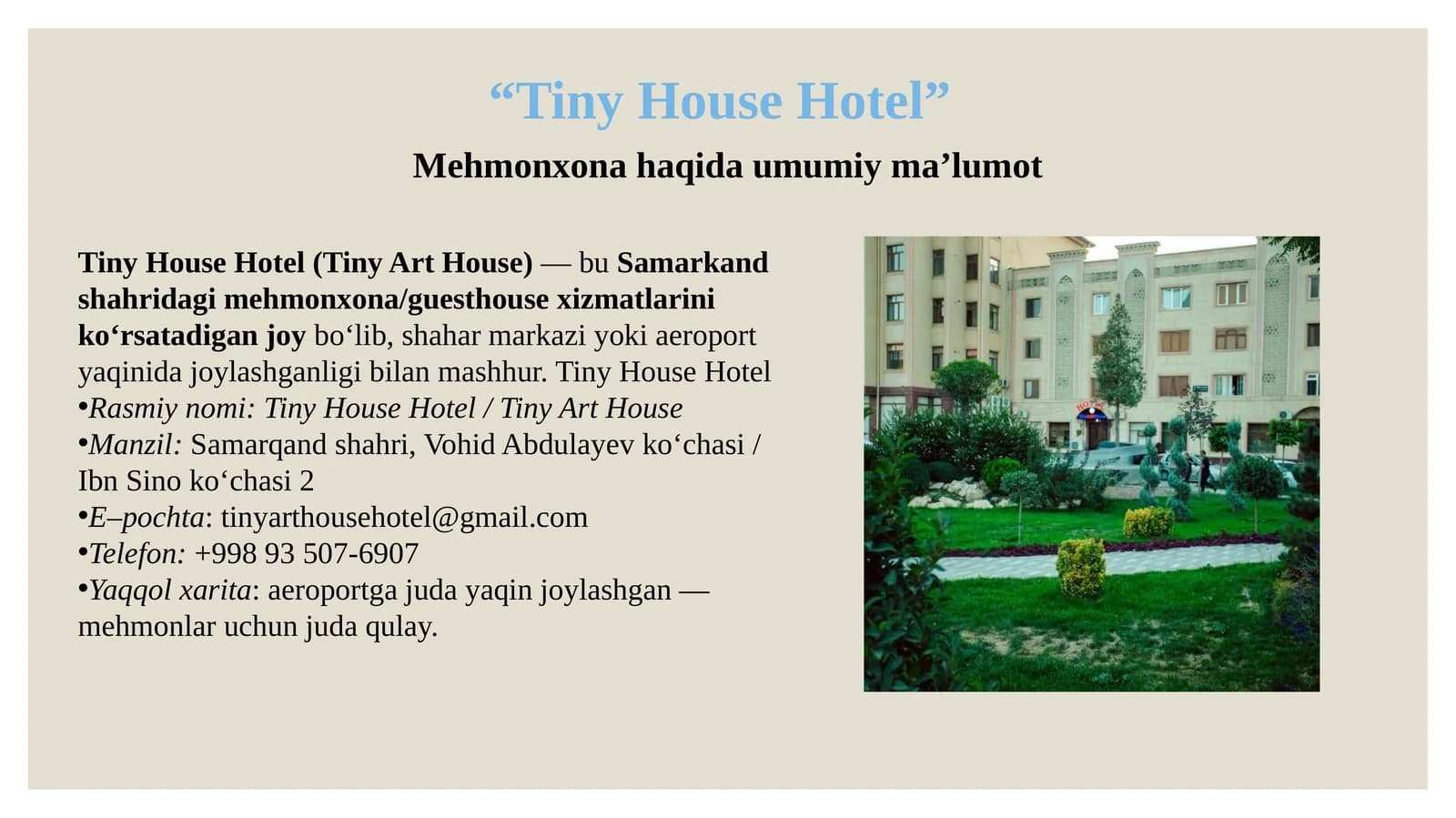 Tiny House Hotel
